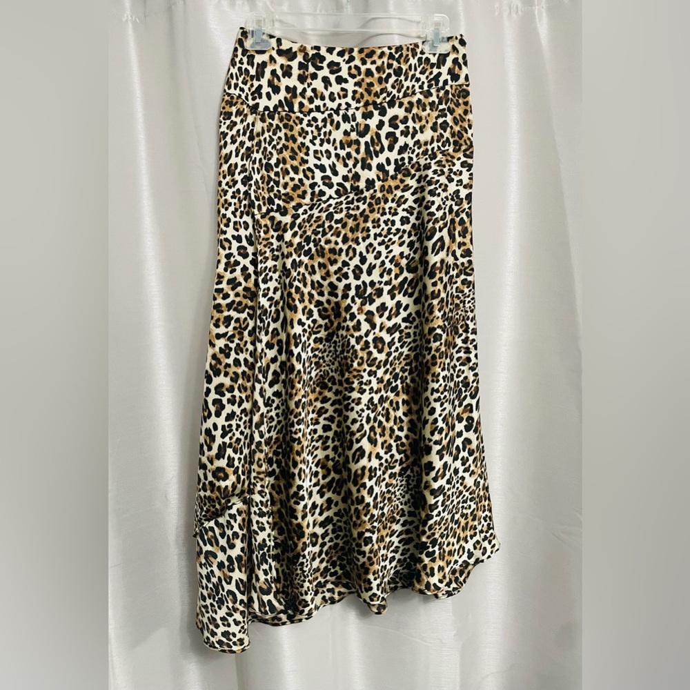 Lock and Key - Leopard Print midi Skirt